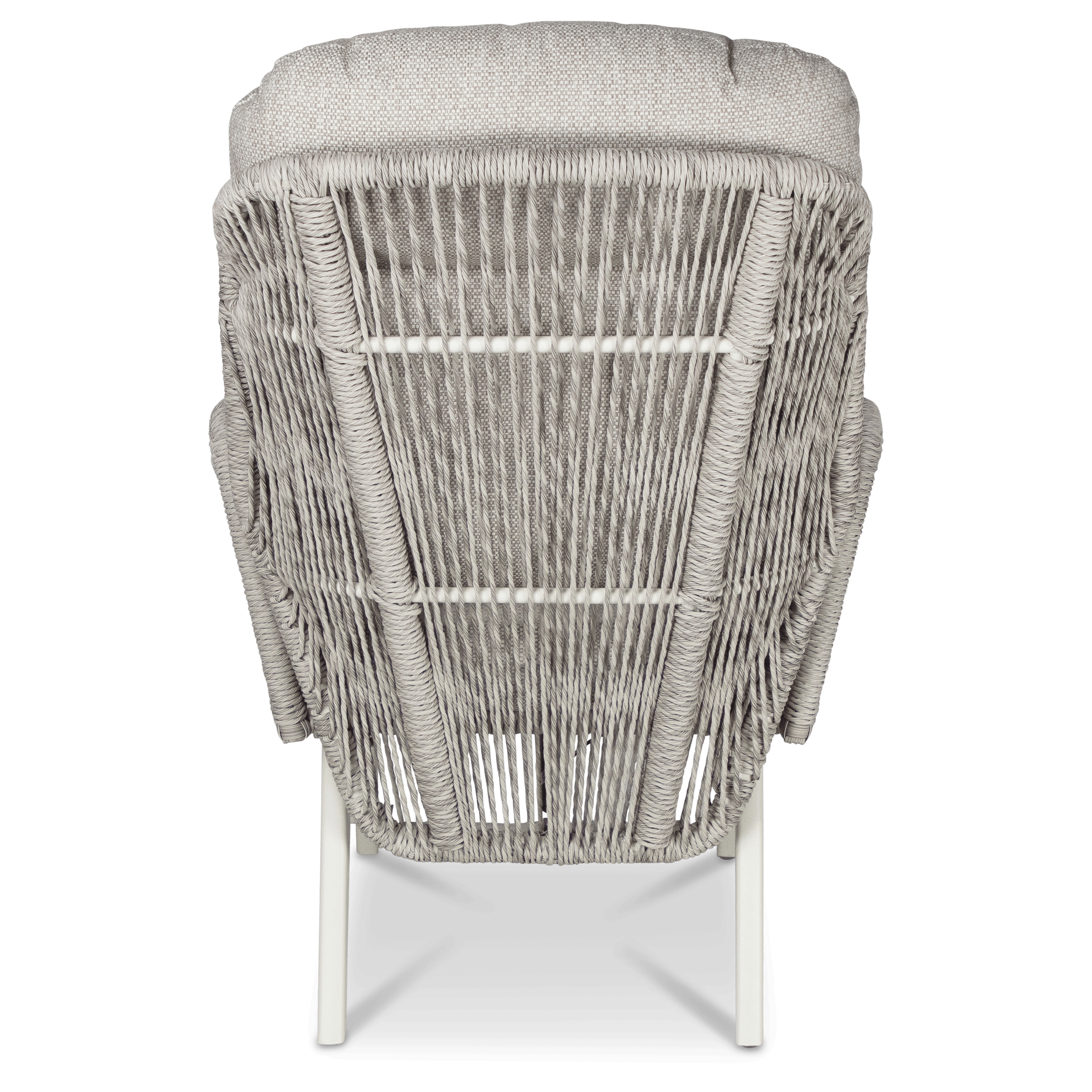 Pacific Reclining Armchair in Natural White Aluminium with Stone Twist Rattan