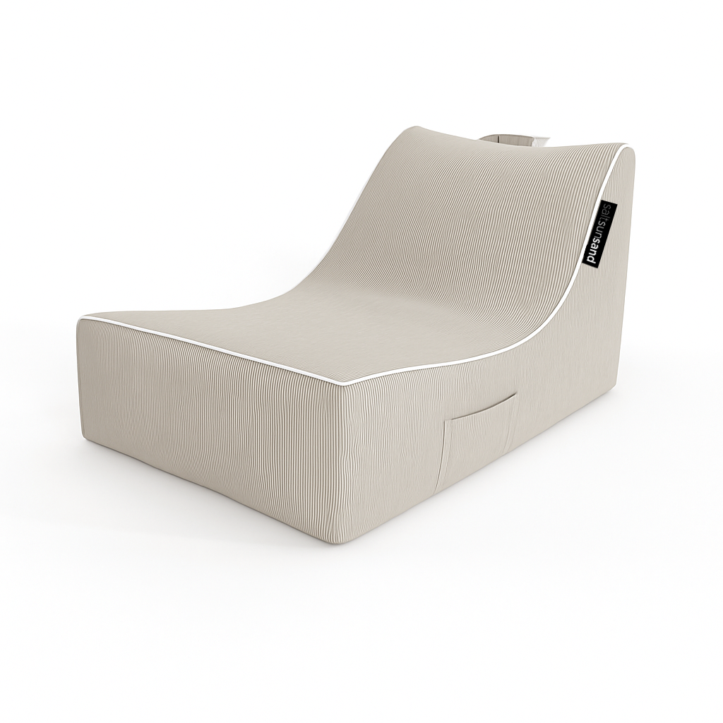 Kirra Indoor/Outdoor Bean Bag in Tweed Beige