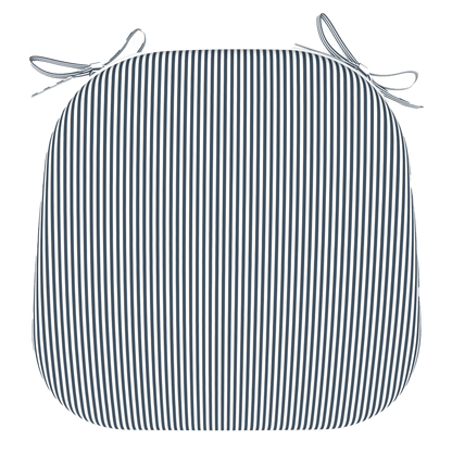 Tahiti Marine Stripe Rounded Outdoor Chair Pad - 40x42x5cm