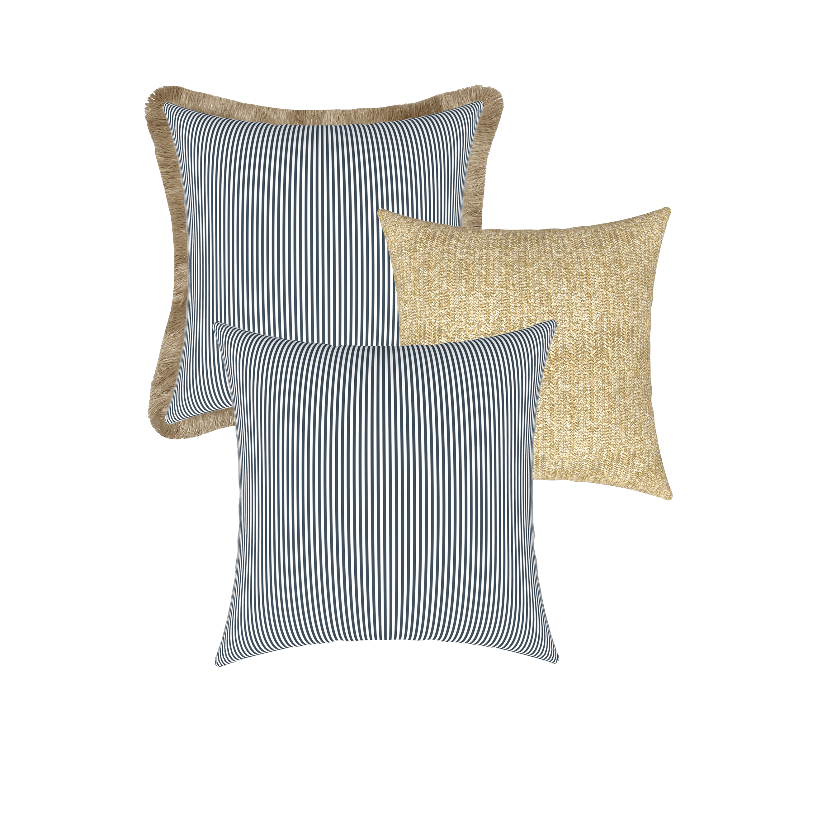 Tahiti Outdoor Cushions Stylist Selection - Marine Stripe with Resort 3pc