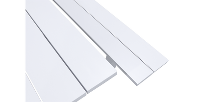 Mediterranean Dining Table and Bench Set in Arctic White Aluminium - The Furniture Shack