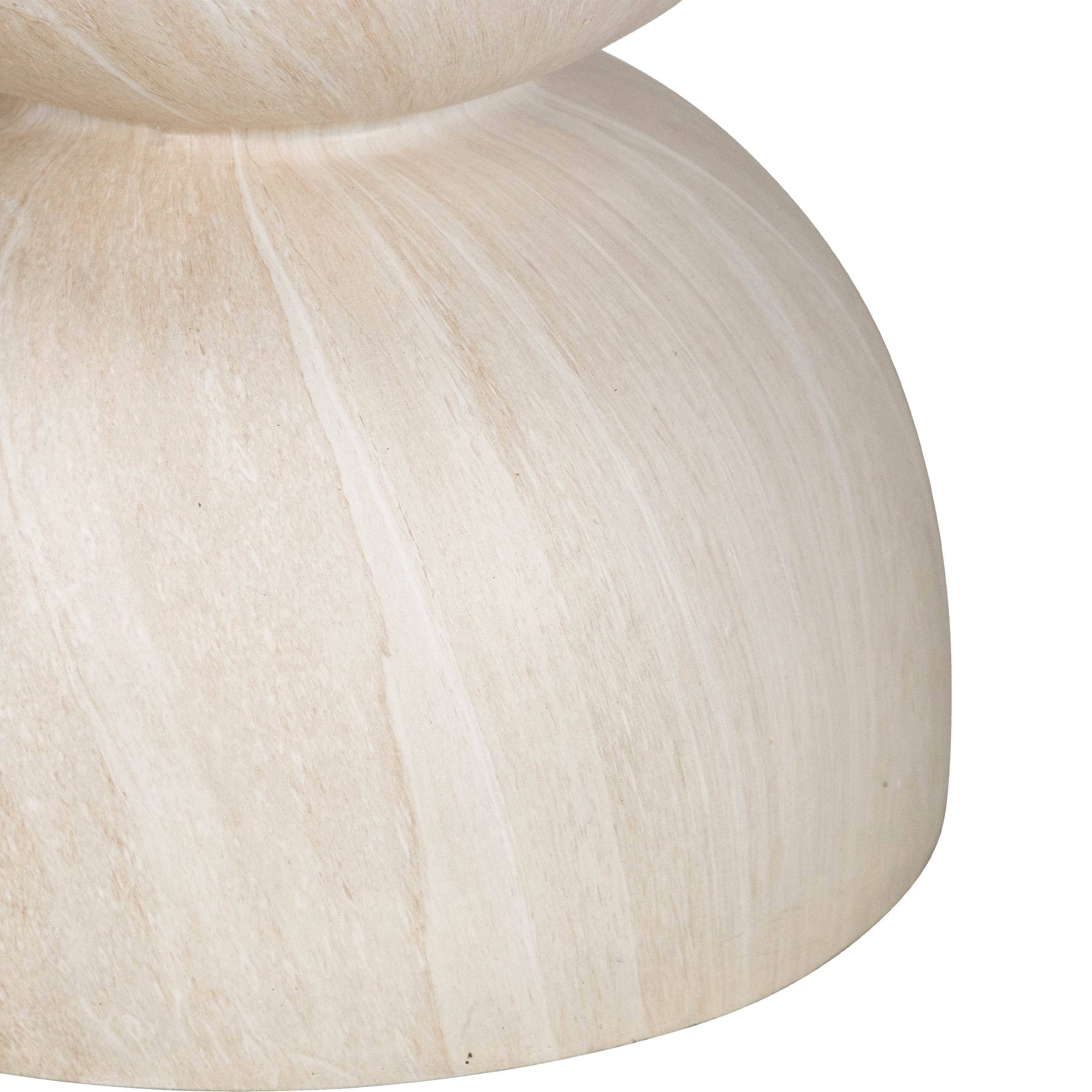 Milano Side Table in MGO Travertine Finish