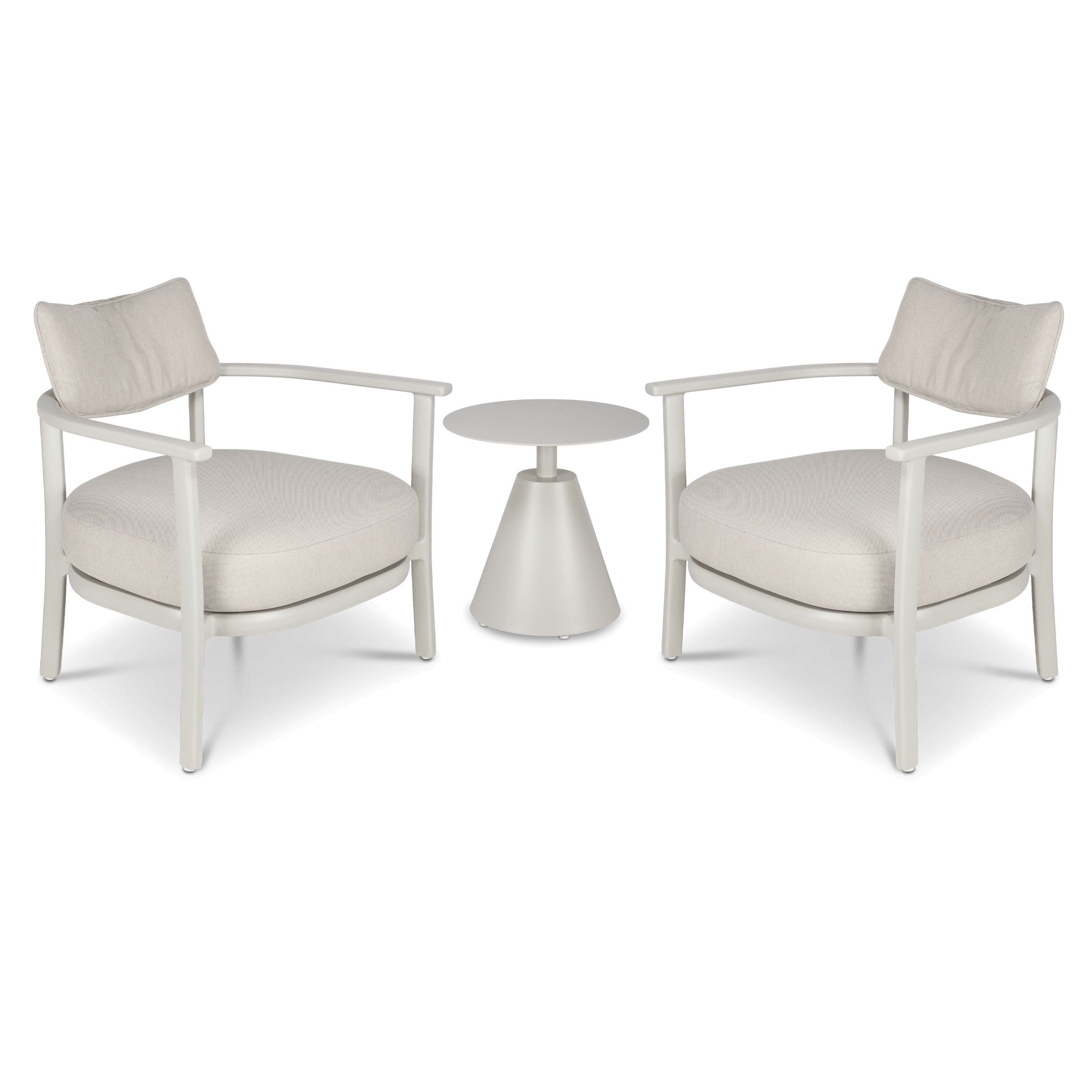 Monterra 3pc Occasional Set in Silk Beige with Olefin Cushions