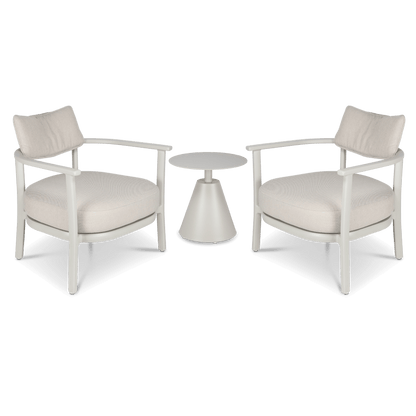 Monterra 3pc Occasional Set in Silk Beige with Olefin Cushions