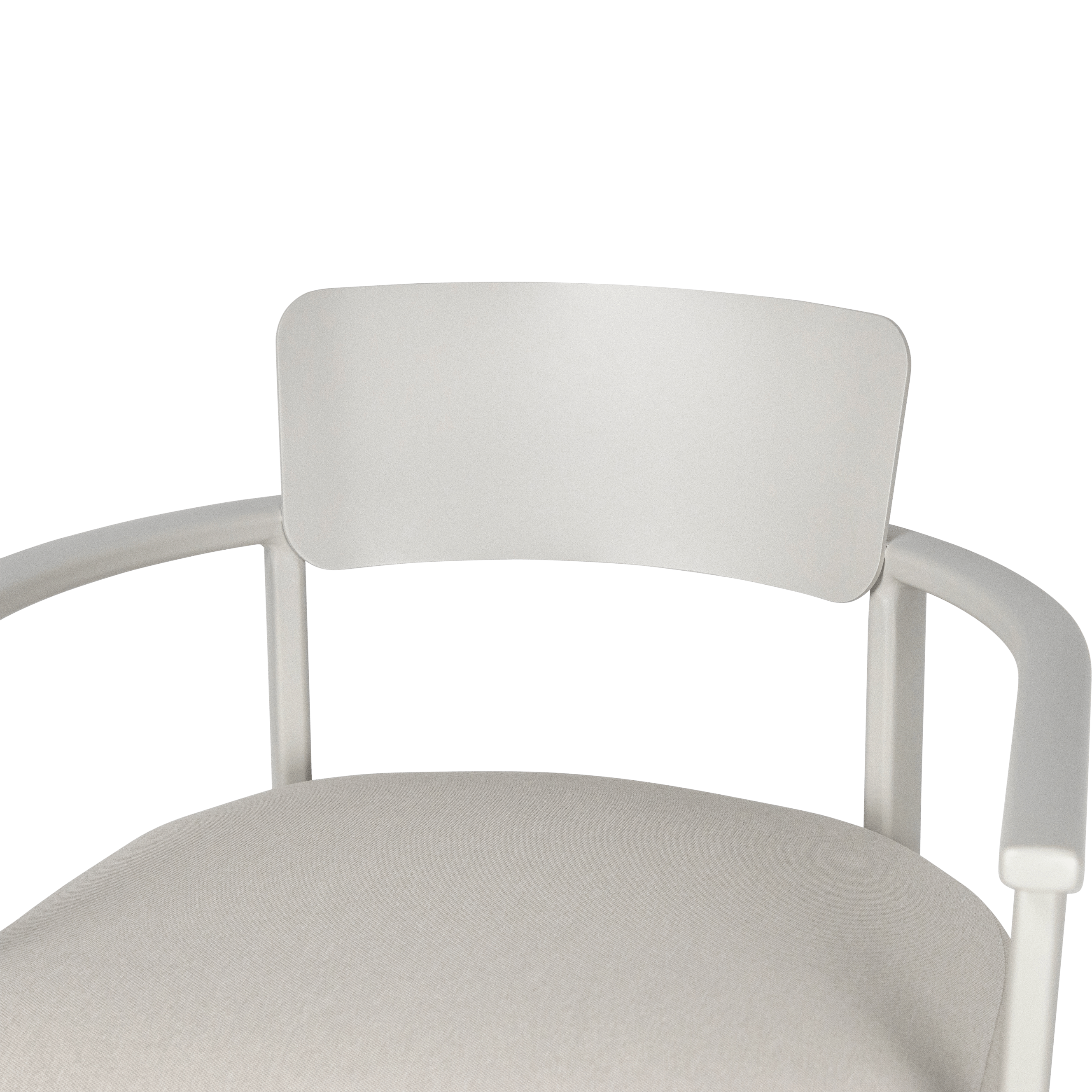 Monterra Occasional Chair in Silk Beige with Olefin Cushions and Removable Back Rest Cushion