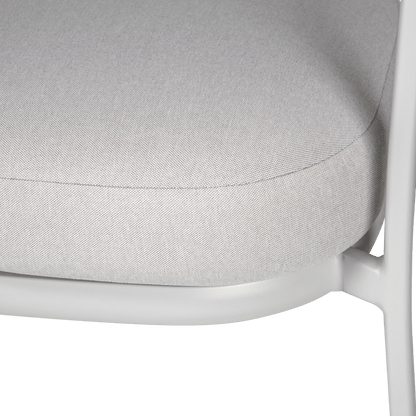Monterra Occasional Chair in Silk Beige with Olefin Cushions and Removable Back Rest Cushion