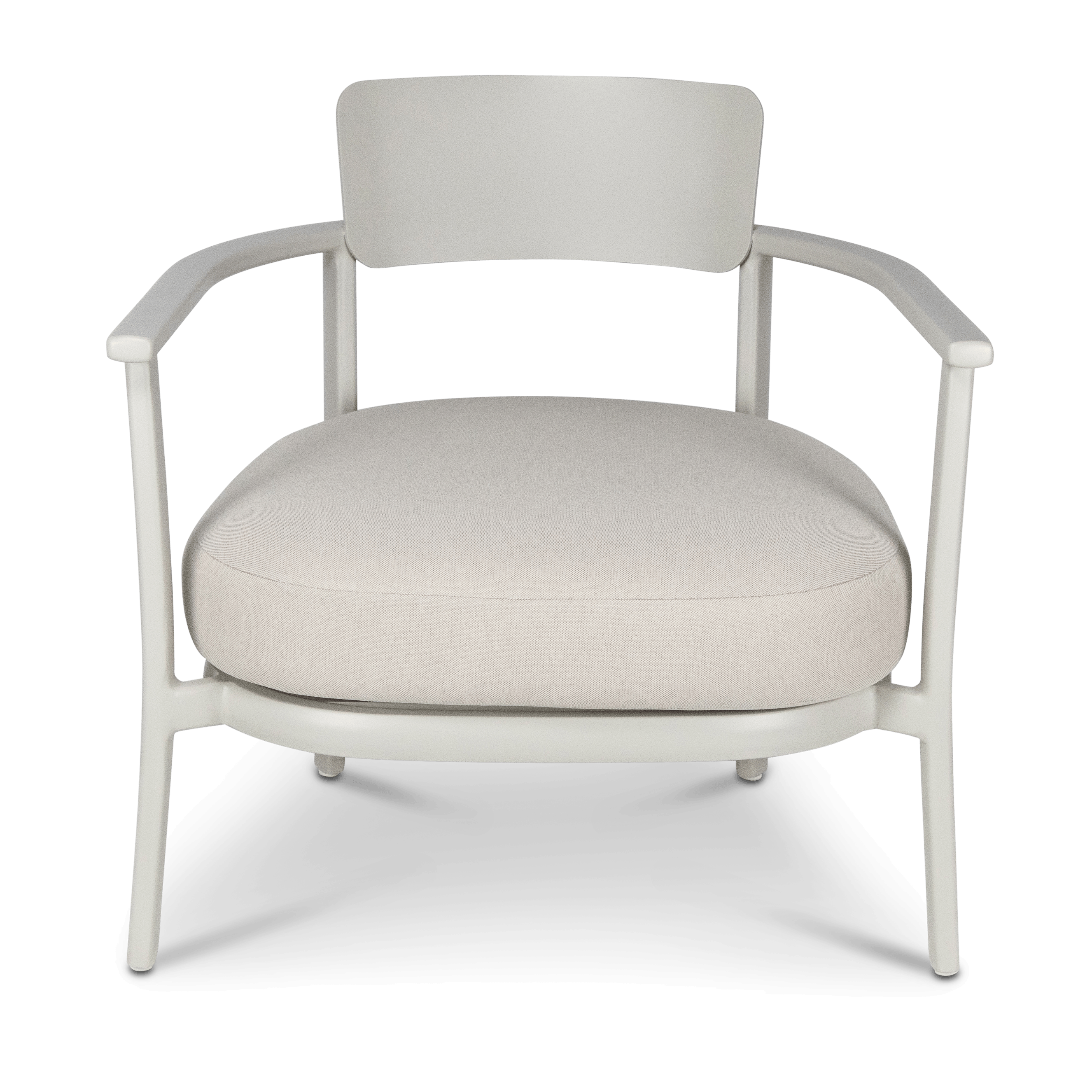 Monterra Occasional Chair in Silk Beige with Olefin Cushions and Removable Back Rest Cushion