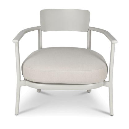 Monterra Occasional Chair in Silk Beige with Olefin Cushions and Removable Back Rest Cushion