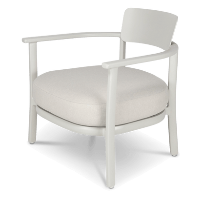 Monterra Occasional Chair in Silk Beige with Olefin Cushions and Removable Back Rest Cushion