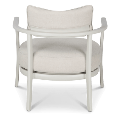 Monterra Occasional Chair in Silk Beige with Olefin Cushions and Removable Back Rest Cushion