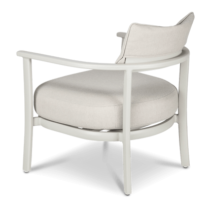 Monterra Occasional Chair in Silk Beige with Olefin Cushions and Removable Back Rest Cushion