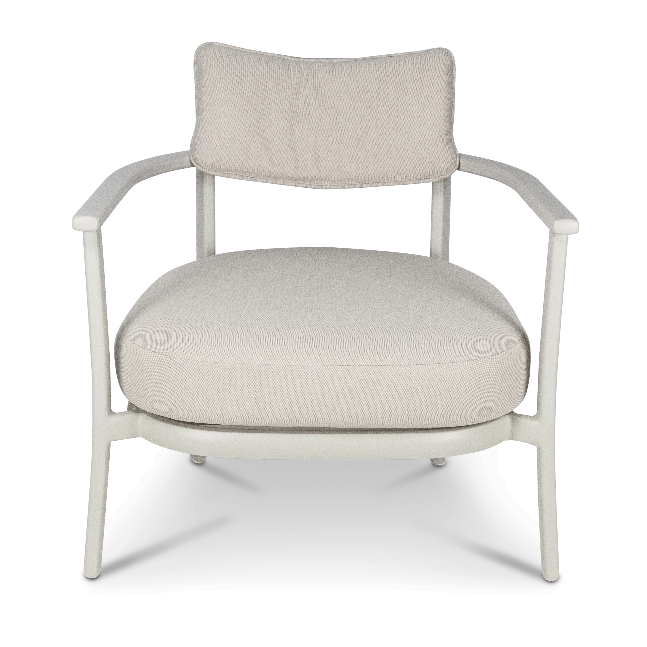 Monterra Occasional Chair in Silk Beige with Olefin Cushions and Removable Back Rest Cushion