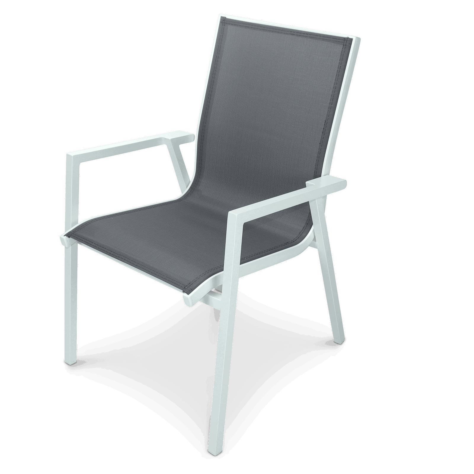 Morocco Outdoor Extension Table in White with Aluminium Chairs - The Furniture Shack