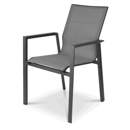 Morocco Outdoor Extension Table in White with Aluminium Chairs - The Furniture Shack