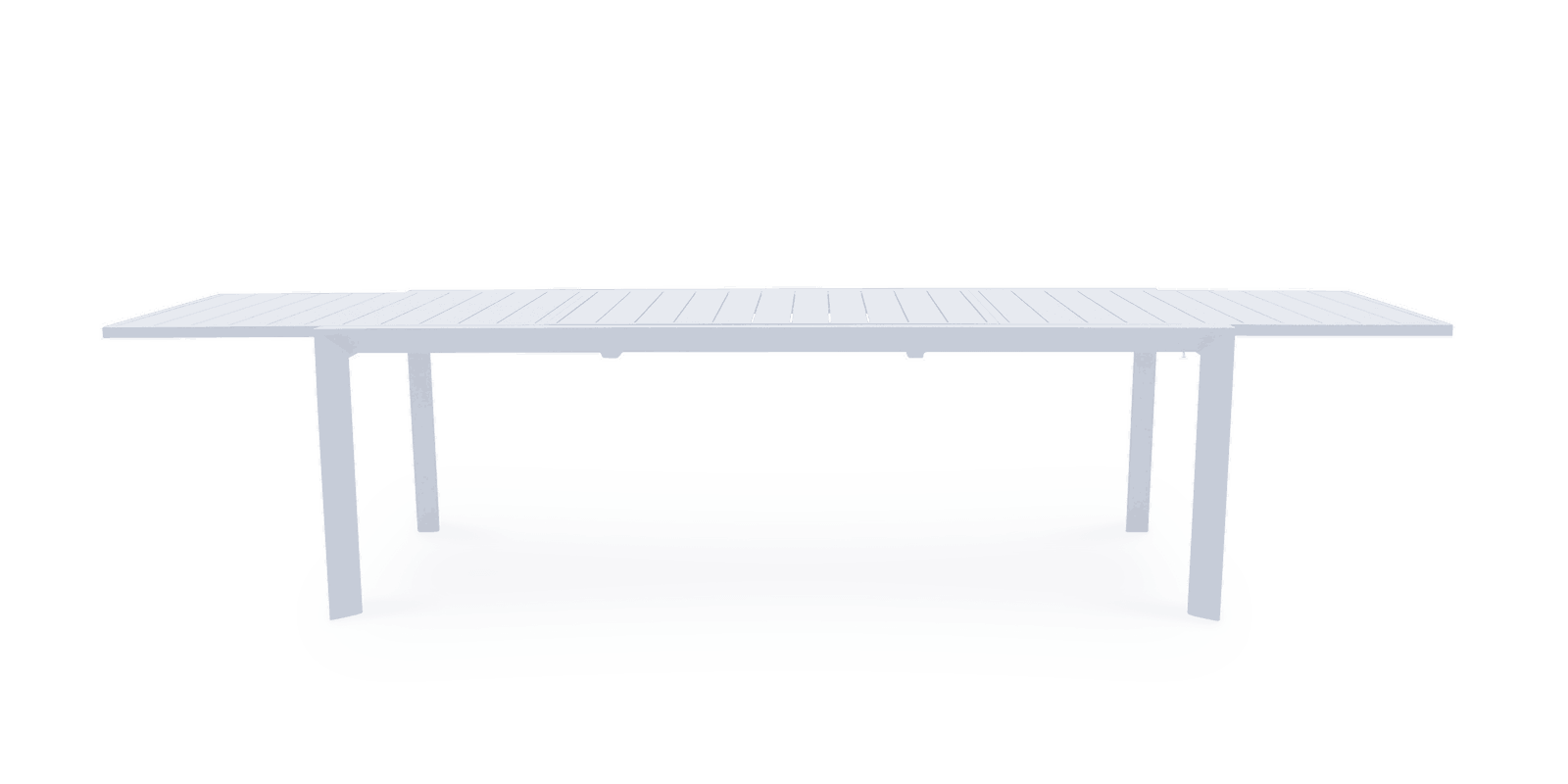 Morocco Outdoor Extension Table in White with Polypropylene Chairs - The Furniture Shack