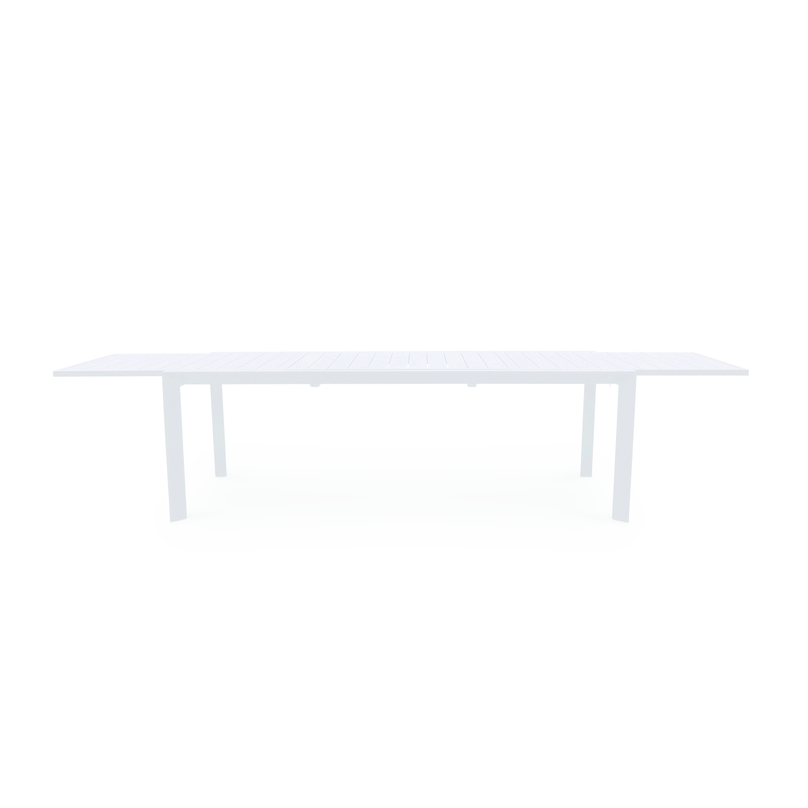 Morocco Outdoor Extension Table in White with Rope Chairs - The Furniture Shack