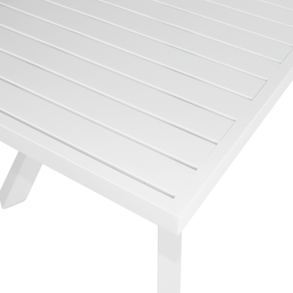 Morocco Side Table in White Aluminium Frame - The Furniture Shack