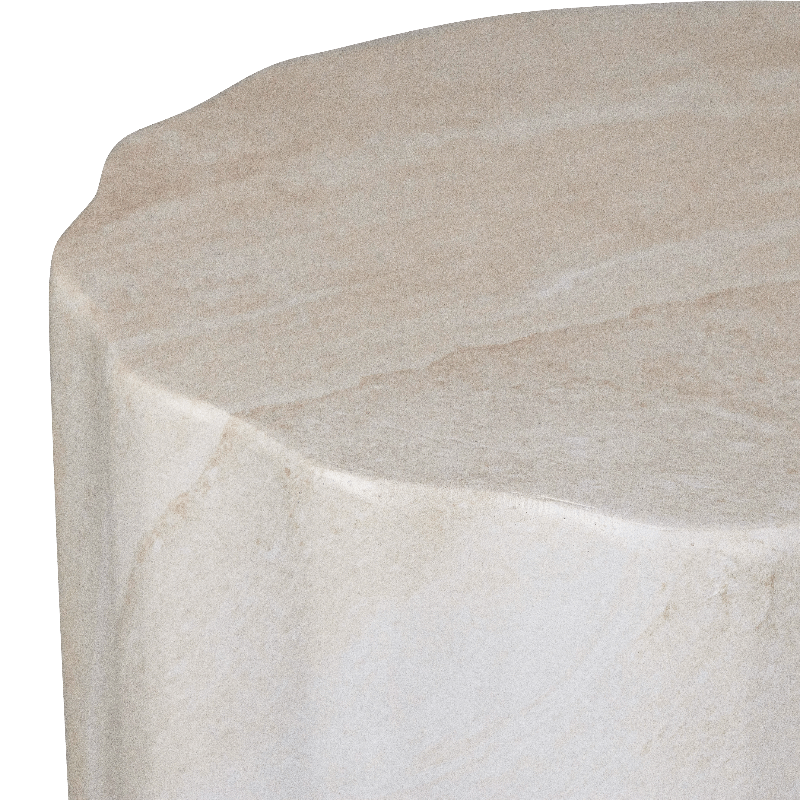 Napoli Side Table in MGO Travertine Finish