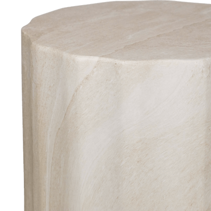 Napoli Side Table in MGO Travertine Finish
