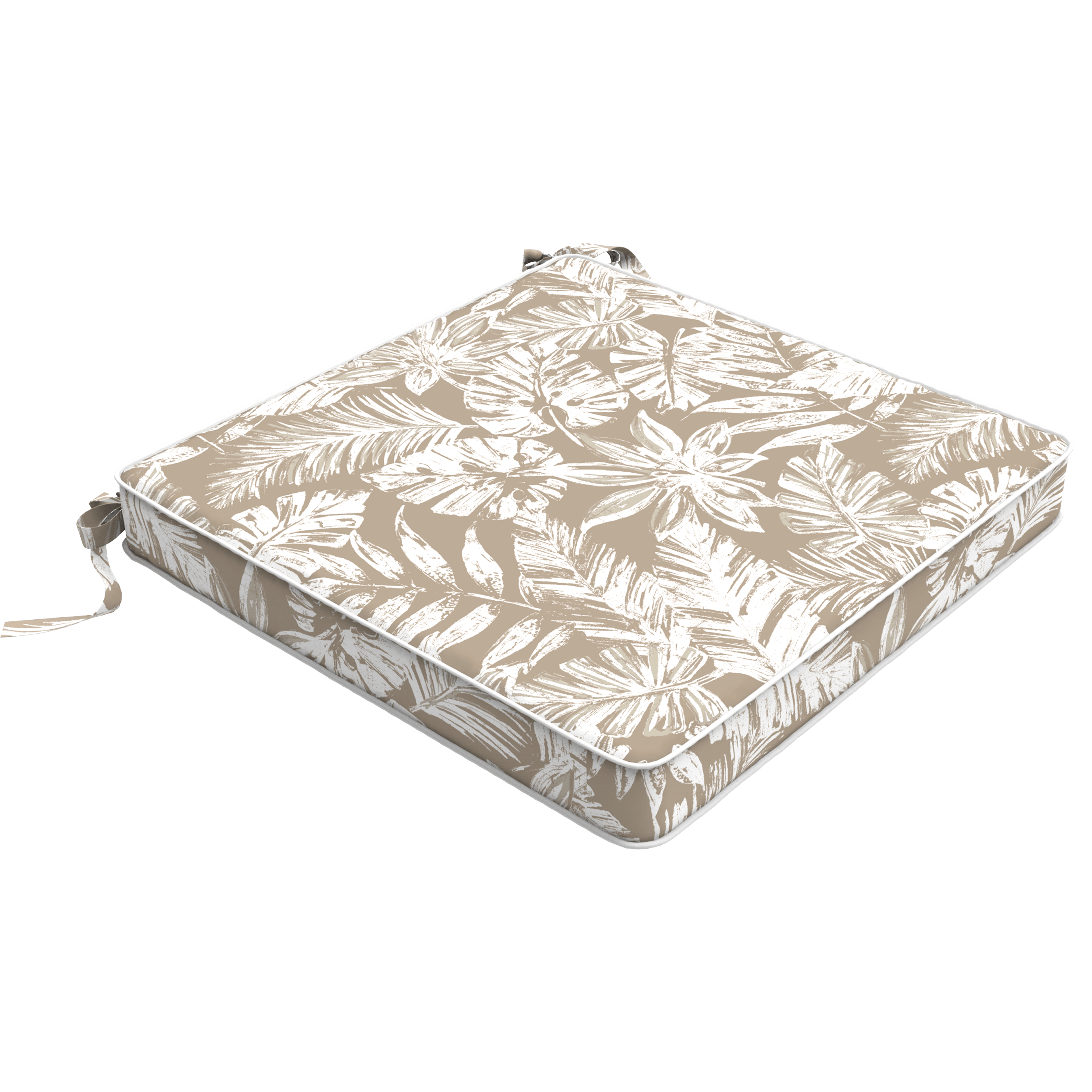 *IN STORE PICK UP ONLY* Tahiti Natural Escape Square Outdoor Chair Pad - 43x43x4cm