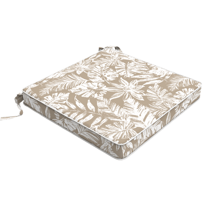 *IN STORE PICK UP ONLY* Tahiti Natural Escape Square Outdoor Chair Pad - 43x43x4cm