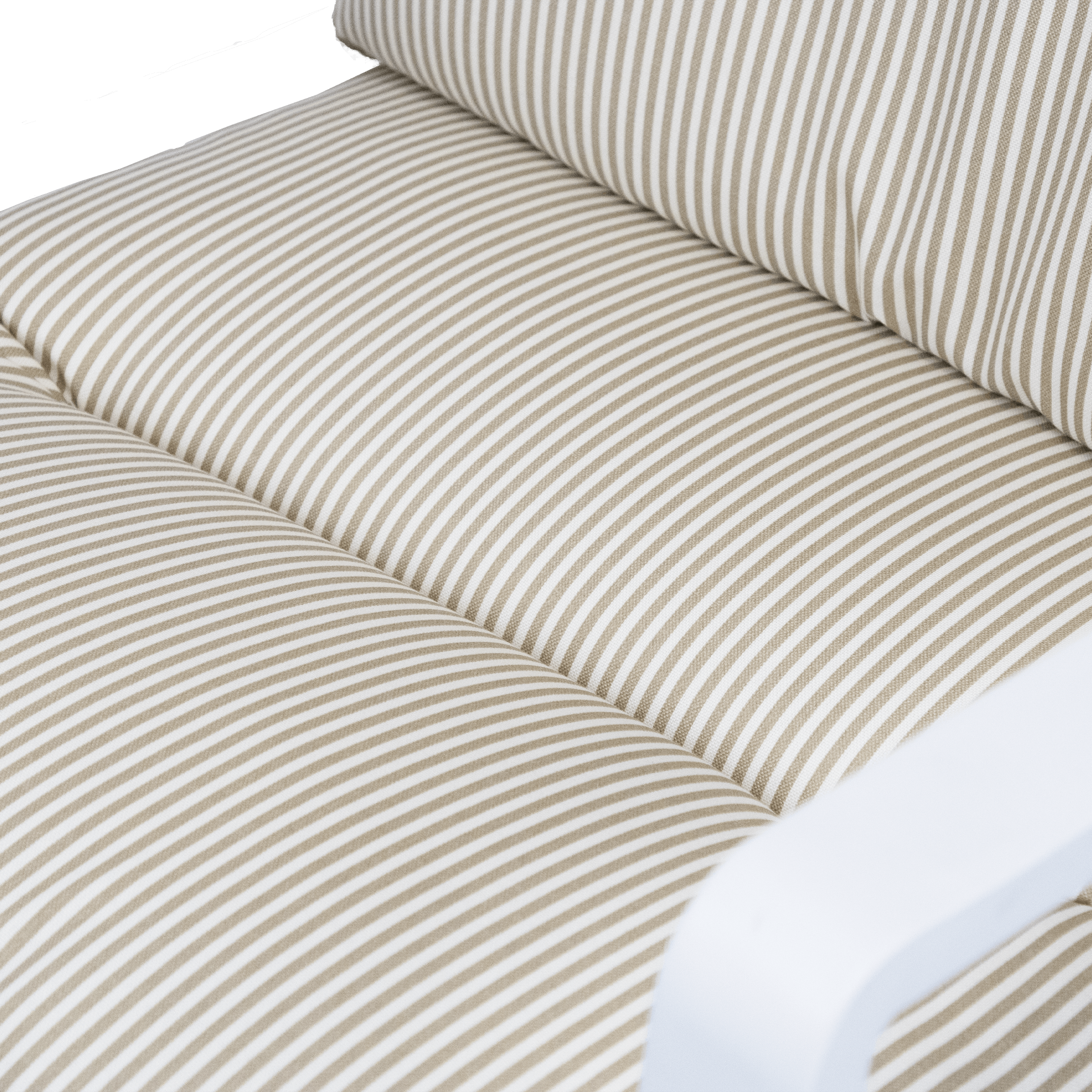 Tahiti Natural Stripe High Back Outdoor Chair Cushion - 108x50x8cm