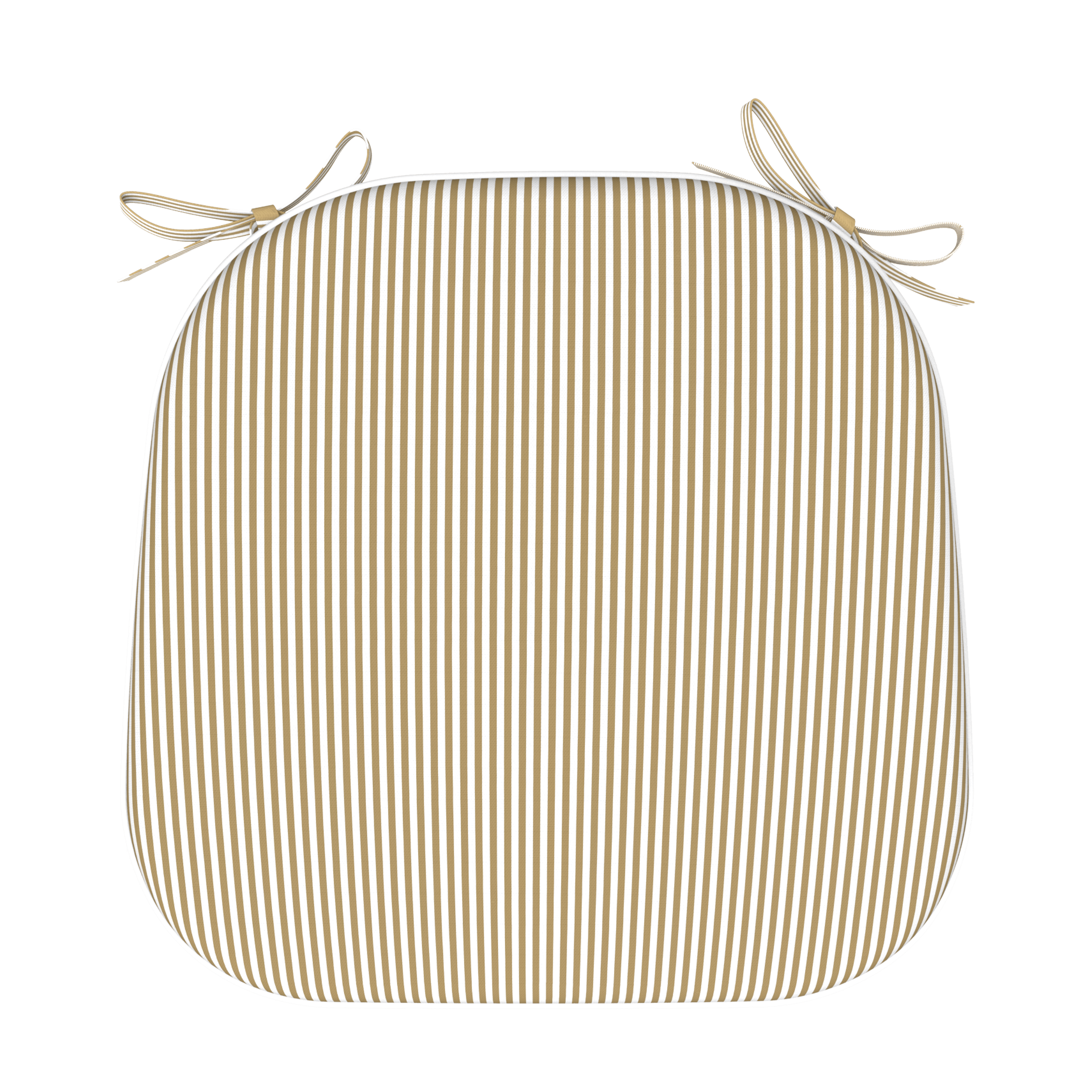 *IN STORE PICK UP ONLY* Tahiti Natural Stripe Rounded Outdoor Chair Pad - 40x42x5cm