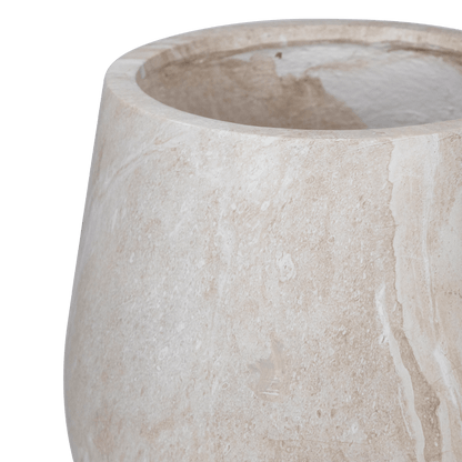 Palermo Medium Pot in MGO Travertine Finish