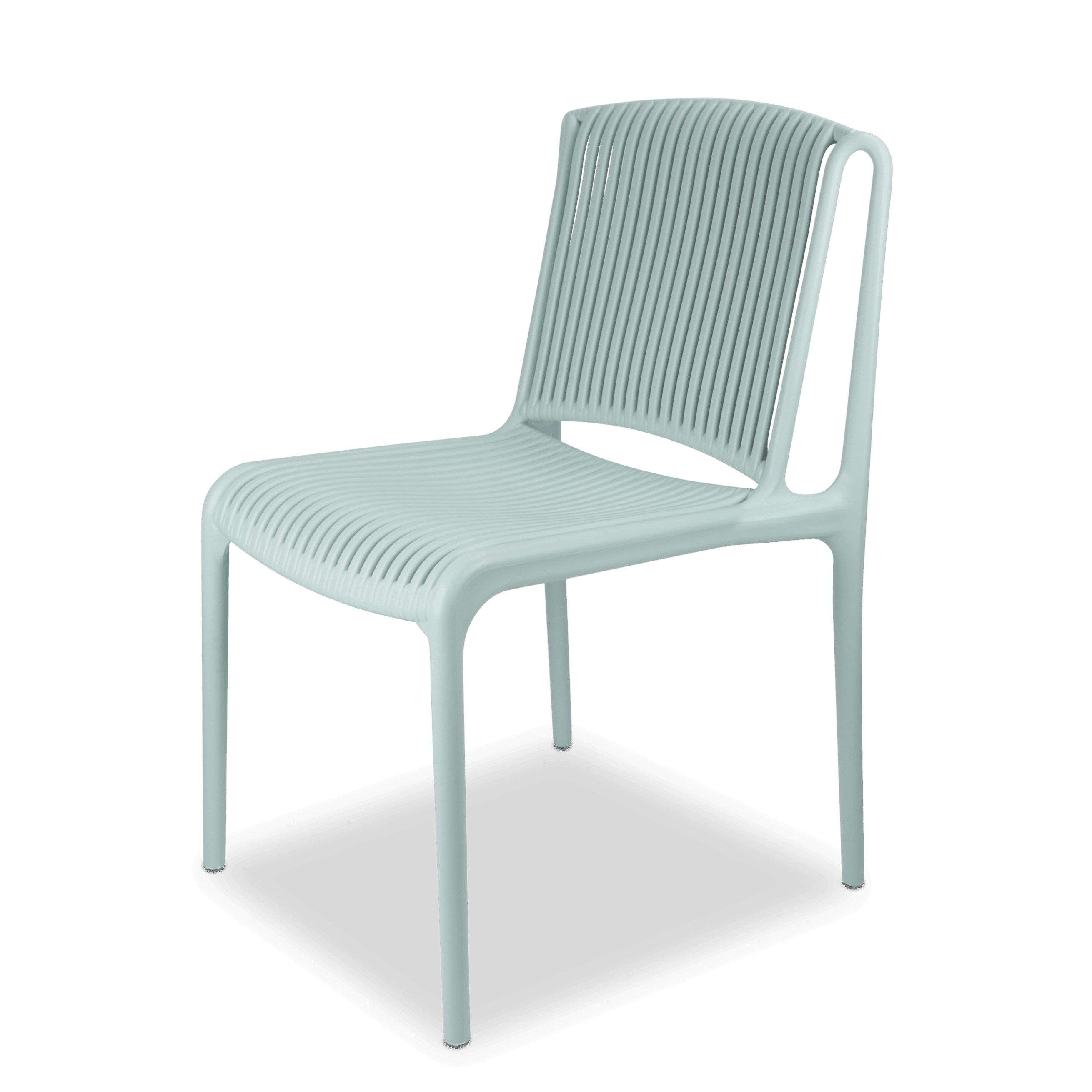 Caribbean Outdoor Extension Table in Gunmetal with Paros UV Plastic Outdoor Chairs (PP)