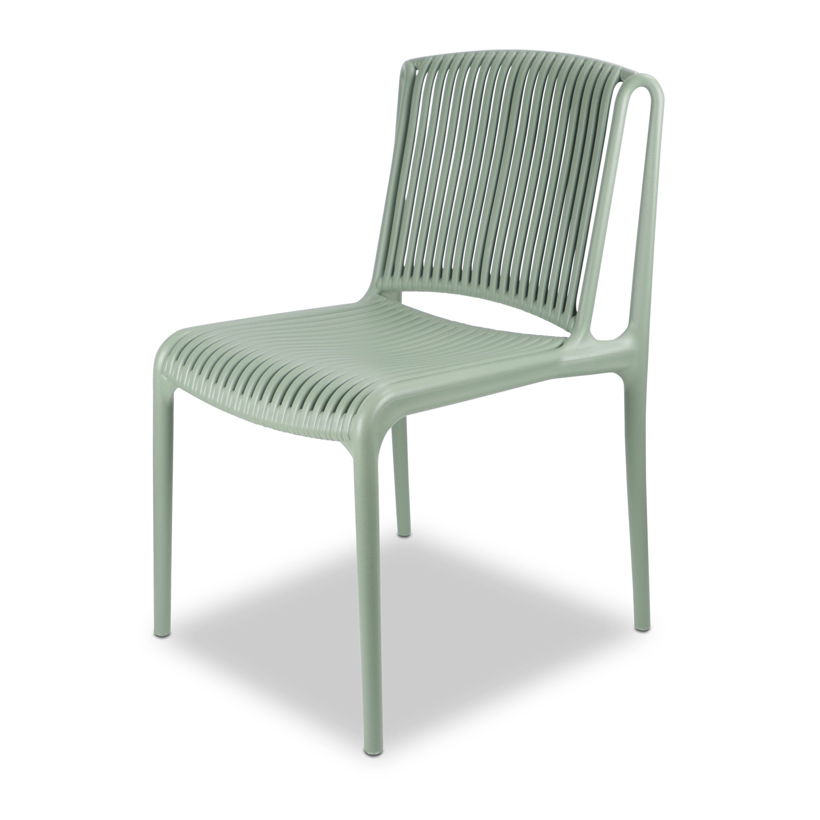 Cafe Collection Square 3pc Dining Suite in Arctic White with UV Plastic Chairs (PP)