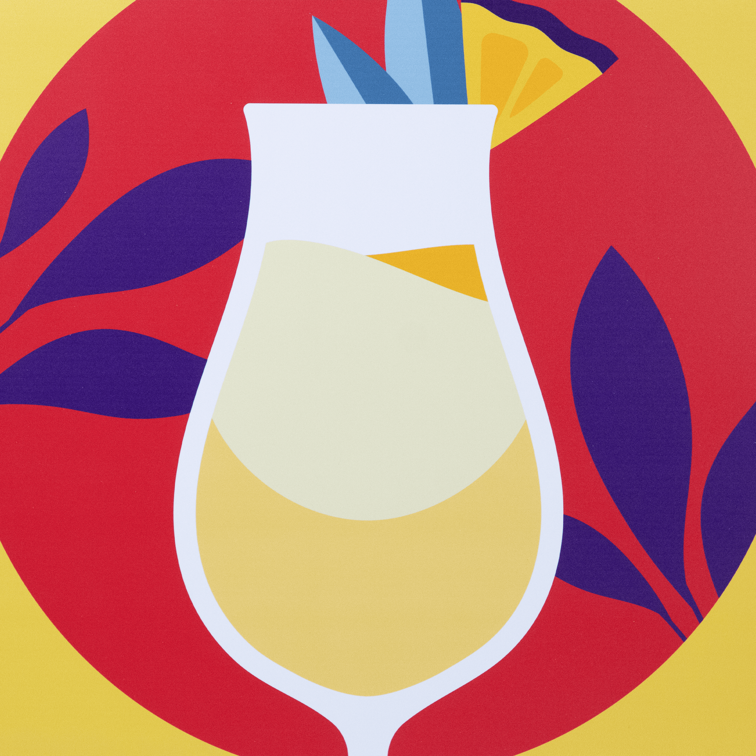 *IN STORE PICK UP ONLY* Pina Colada - 60 x 100cm Outdoor UV Wall Art with Beech Aluminium Frame