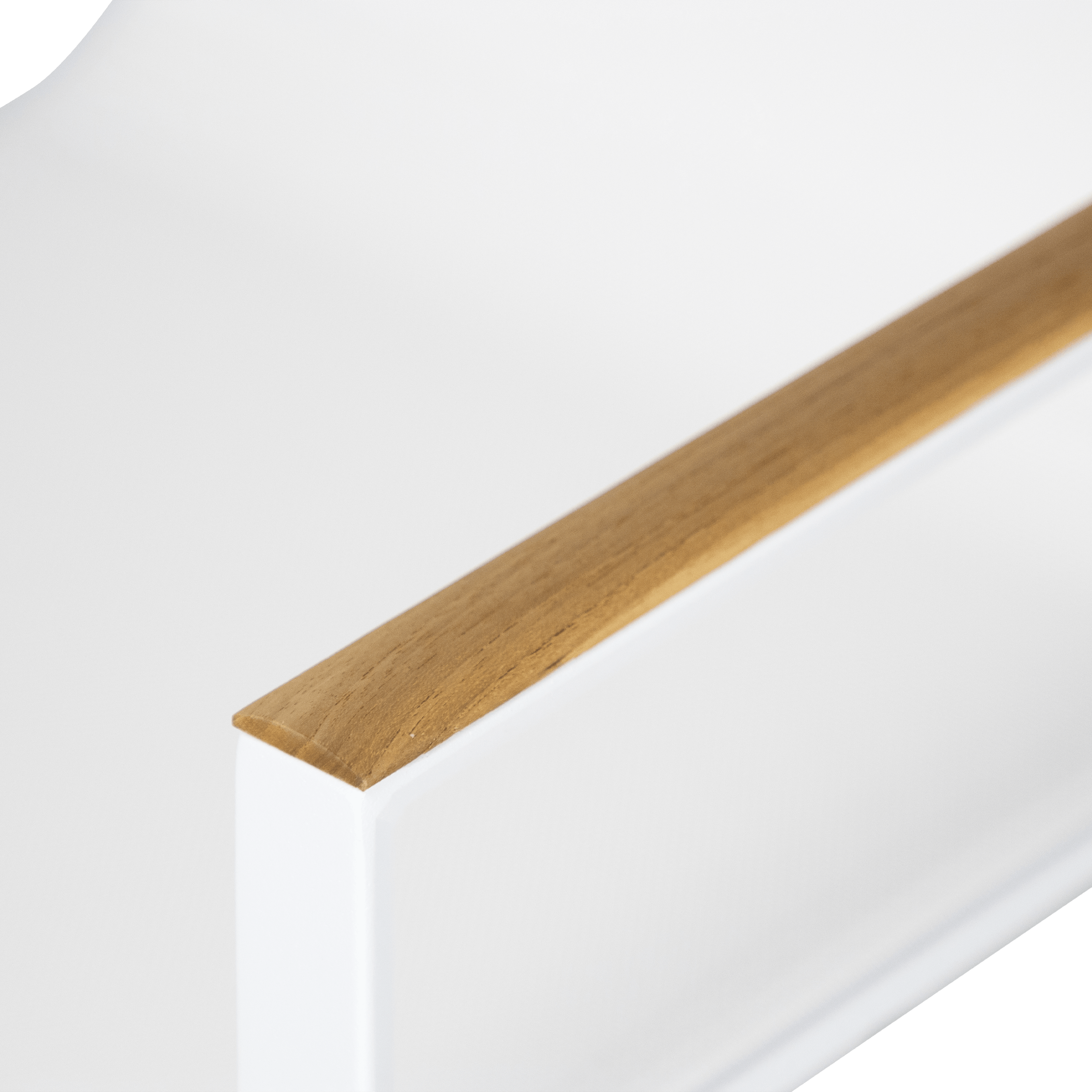 Providence Dining Chair in Arctic White Aluminium and Texteline and Teak Arm