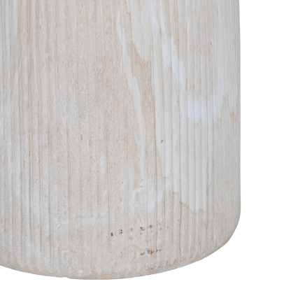 Roma Side Table in MGO Travertine Finish