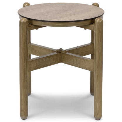 Tahiti 3pc Occasional Set with Eco Olefin Rope, Sahara Sand Spunpoly Cushions and Aluminium Frame