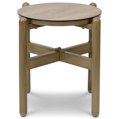 Tahiti Round Side Table with HPL Top and Aluminium Frame