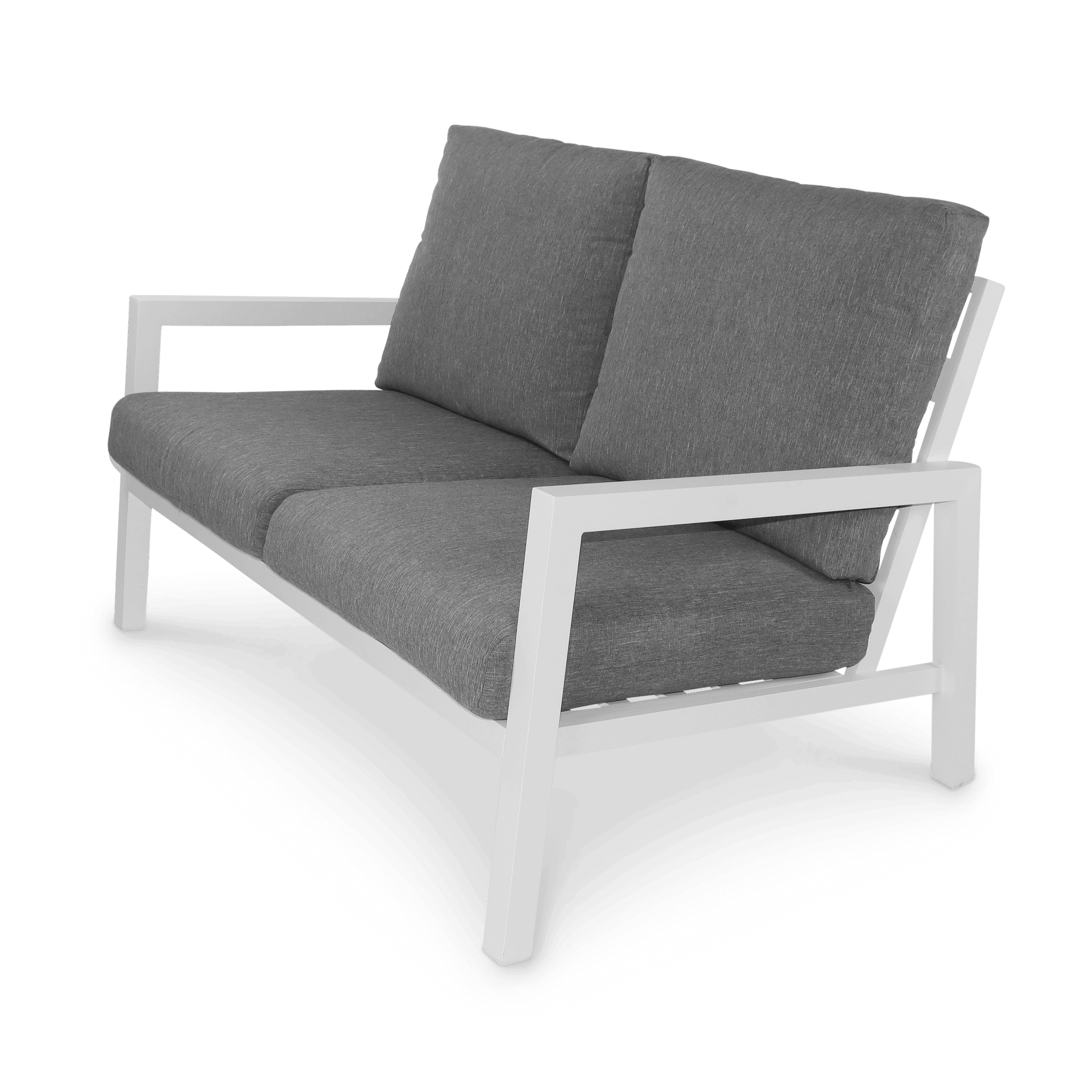 San Sebastian 6pc Outdoor Lounge Suite in Arctic White with a Foot Stool