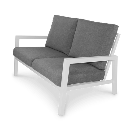San Sebastian 6pc Outdoor Lounge Suite in Arctic White with a Foot Stool