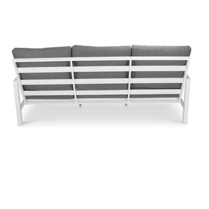 San Sebastian 6pc Outdoor Lounge Suite in Arctic White with a Foot Stool