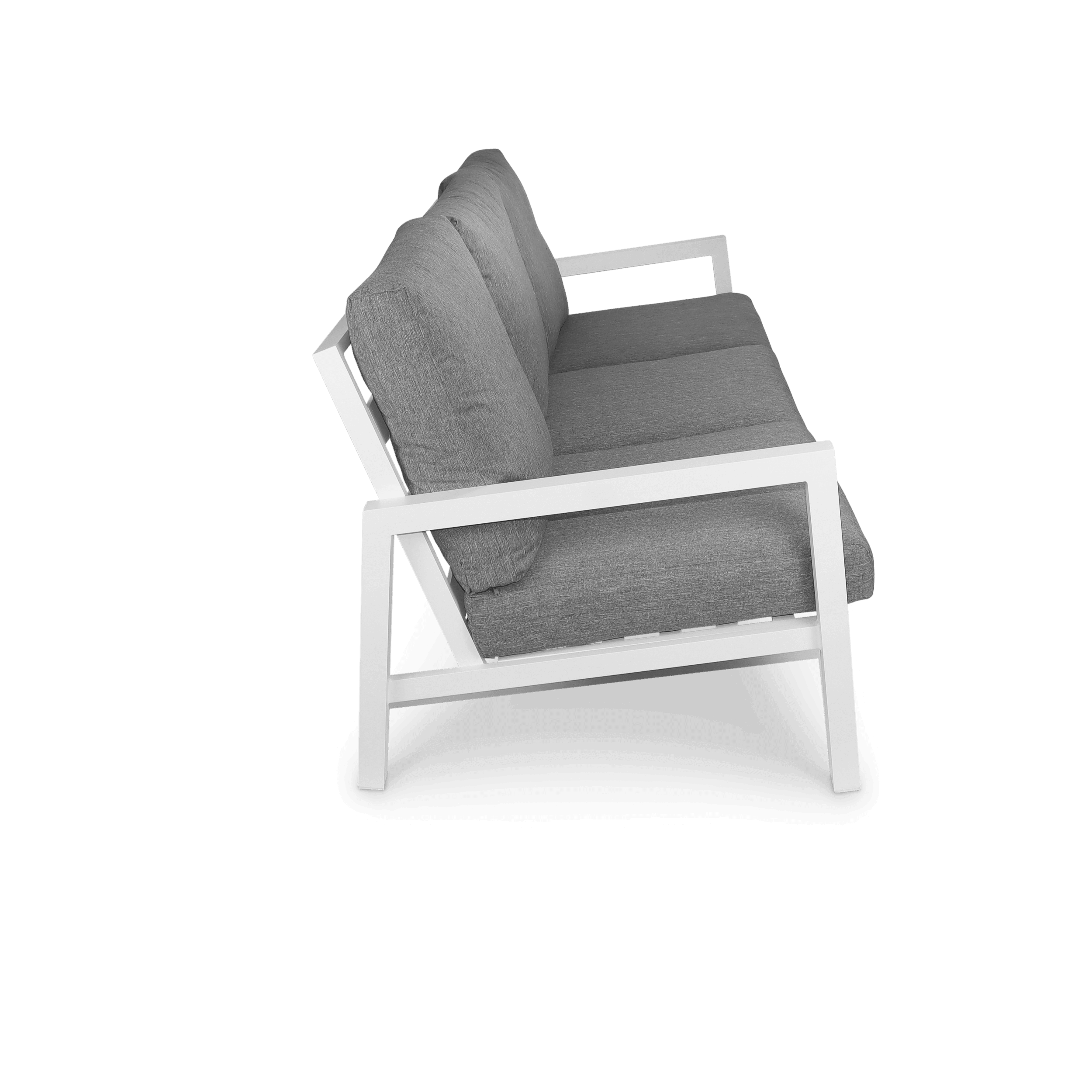 San Sebastian 6pc Outdoor Lounge Suite in Arctic White with a Foot Stool
