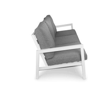 San Sebastian 6pc Outdoor Lounge Suite in Arctic White with a Foot Stool