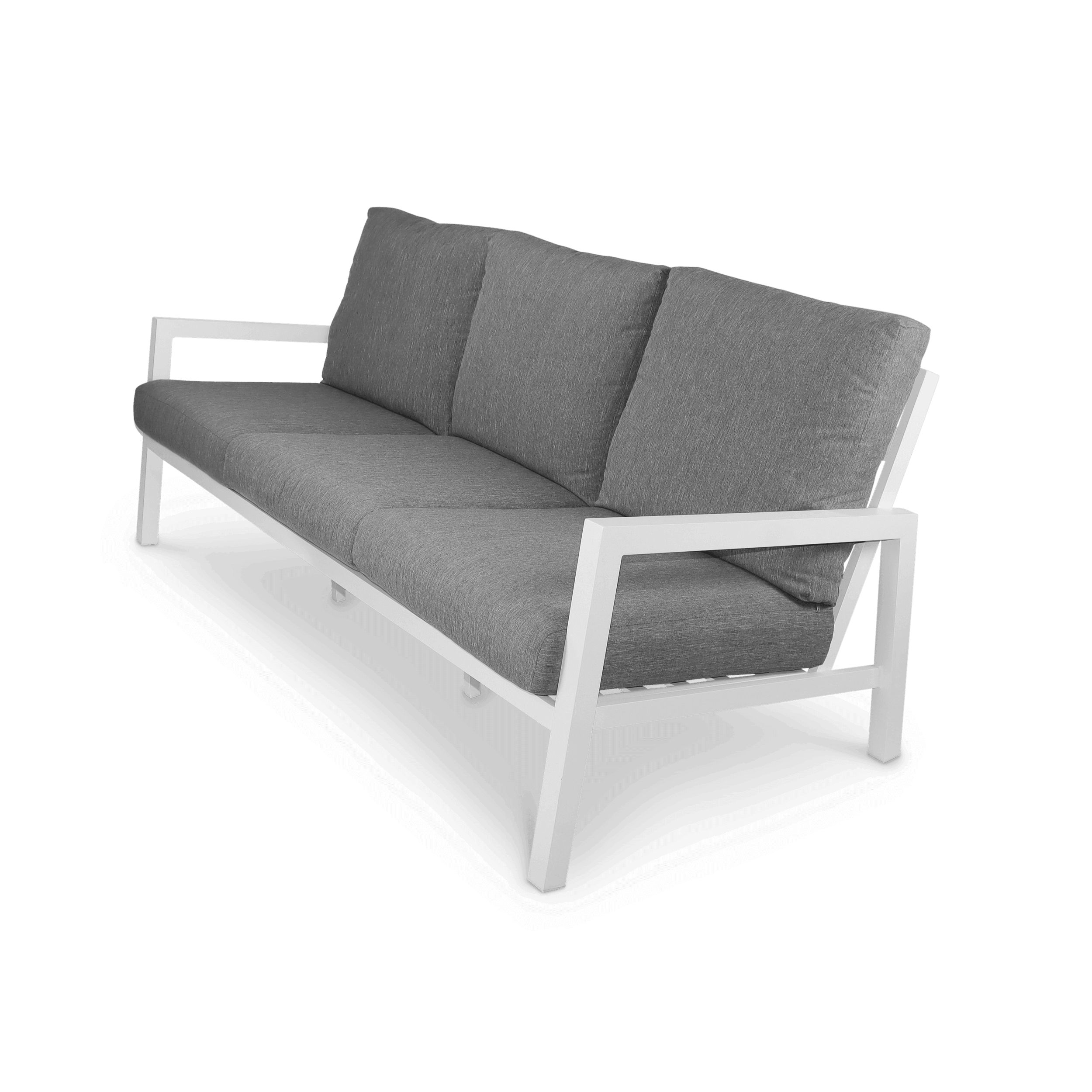 San Sebastian 6pc Outdoor Lounge Suite in Arctic White with a Foot Stool