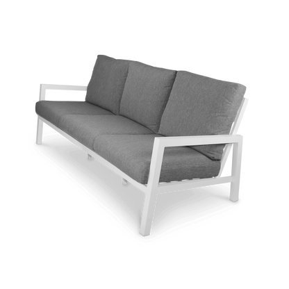San Sebastian 6pc Outdoor Lounge Suite in Arctic White with a Foot Stool