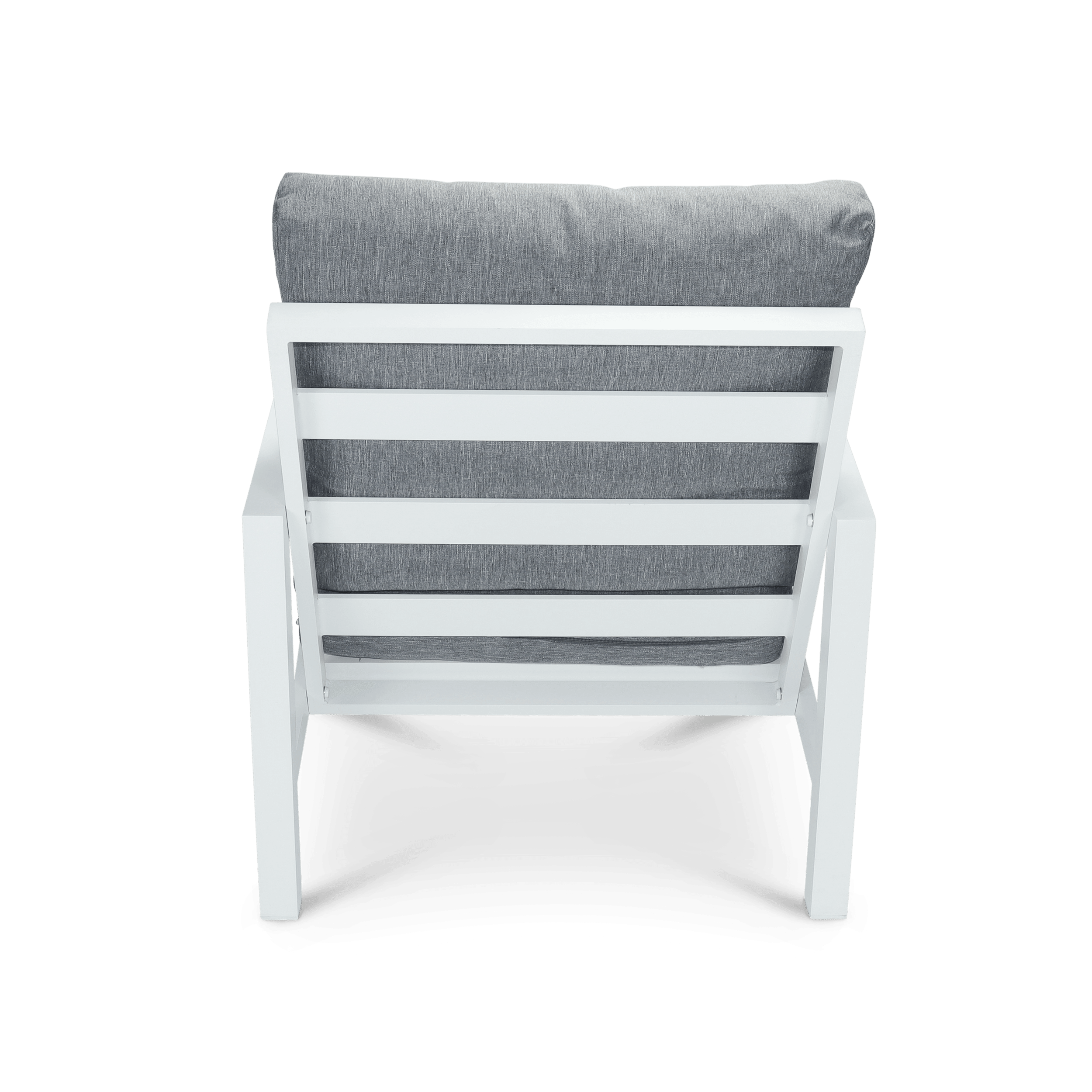 San Sebastian Outdoor Armchair in Arctic White with Platinum Olefin Cushions