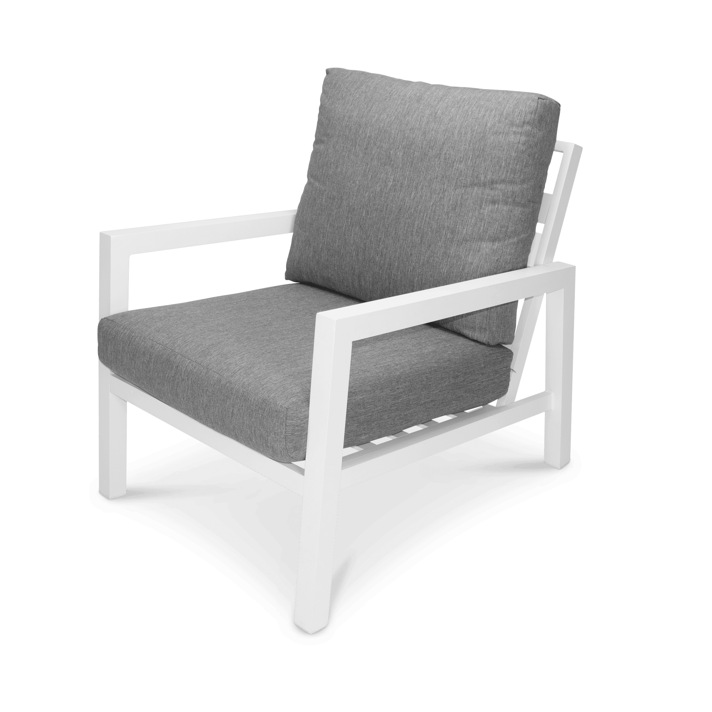 San Sebastian 6pc Outdoor Lounge Suite in Arctic White with a Foot Stool