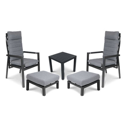 San Sebastian Reclining Occasional Set in Gunmetal