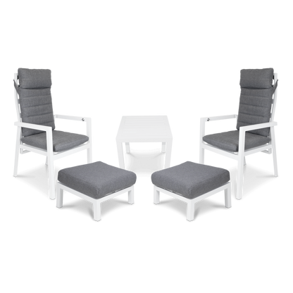 San Sebastian Reclining Occasional Set in Arctic White