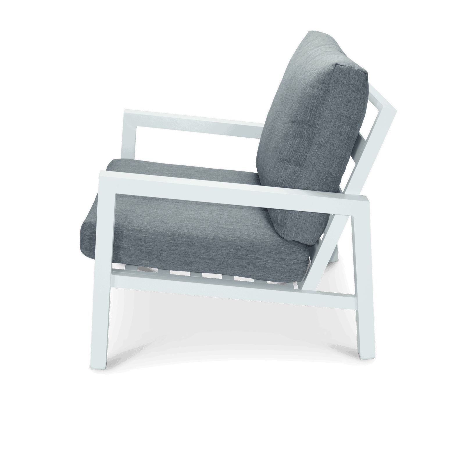 San Sebastian 3pc Occasional Set in Arctic White with Platinum Olefin Cushions