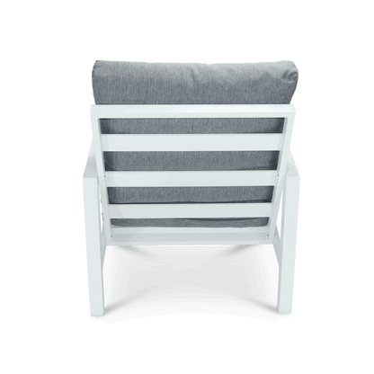 San Sebastian 3pc Occasional Set in Arctic White with Platinum Olefin Cushions