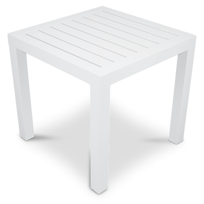 San Sebastian Side Table in Arctic White - The Furniture Shack