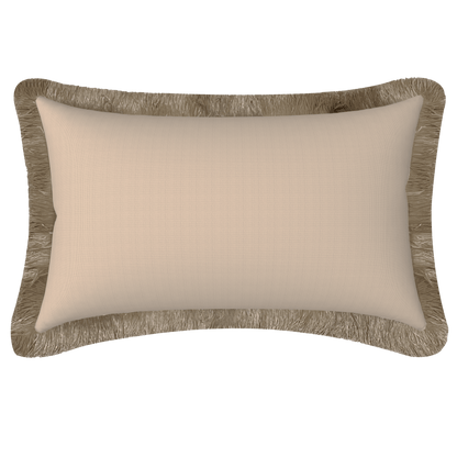 Tahiti Sandstone - 30x50cm Fringed Outdoor Cushion